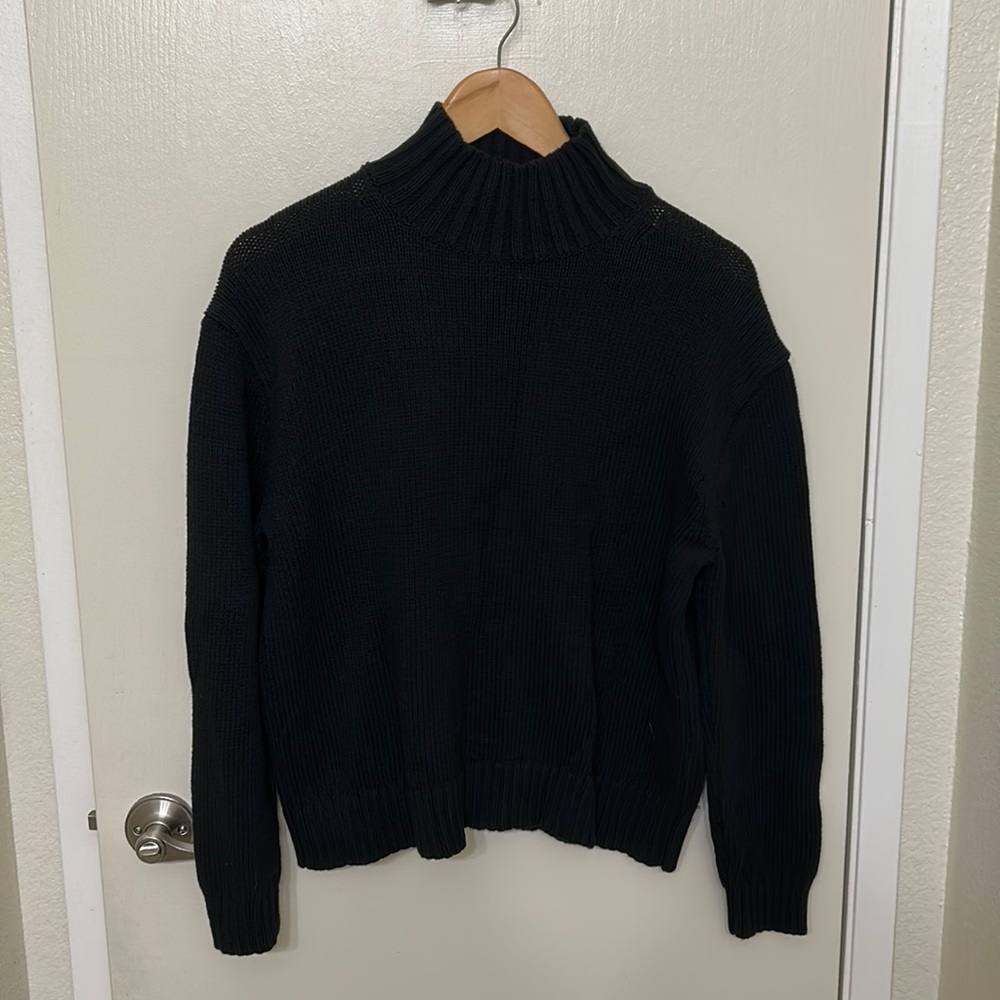 J. Crew Black Mock Neck Sweater